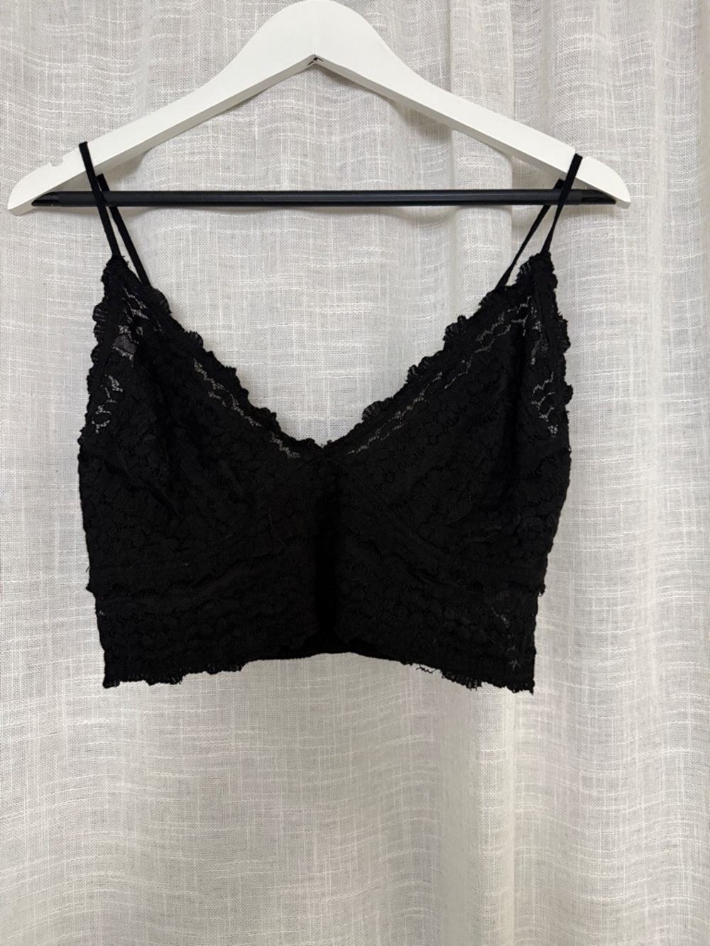 Black Lace Bralette with Adjustable Straps